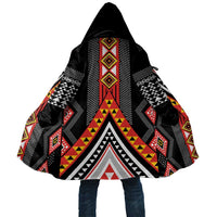 Niho Taniwha Taniko Motif Cloak LT9 Unisex Red - Polynesian Pride