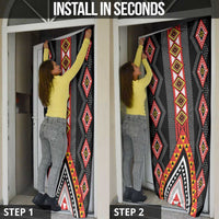 Niho Taniwha Taniko Motif Door Cover LT9 - Polynesian Pride
