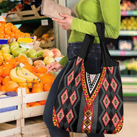 Niho Taniwha Taniko Motif Grocery Bag LT9 - Polynesian Pride