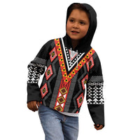 Niho Taniwha Taniko Motif Kid Hoodie LT9 - Polynesian Pride