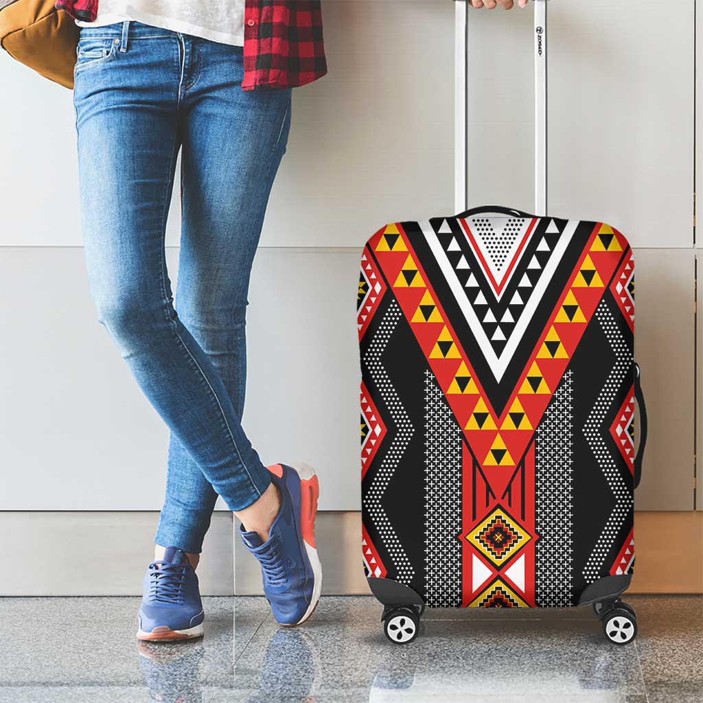 Niho Taniwha Taniko Motif Luggage Cover LT9 - Polynesian Pride