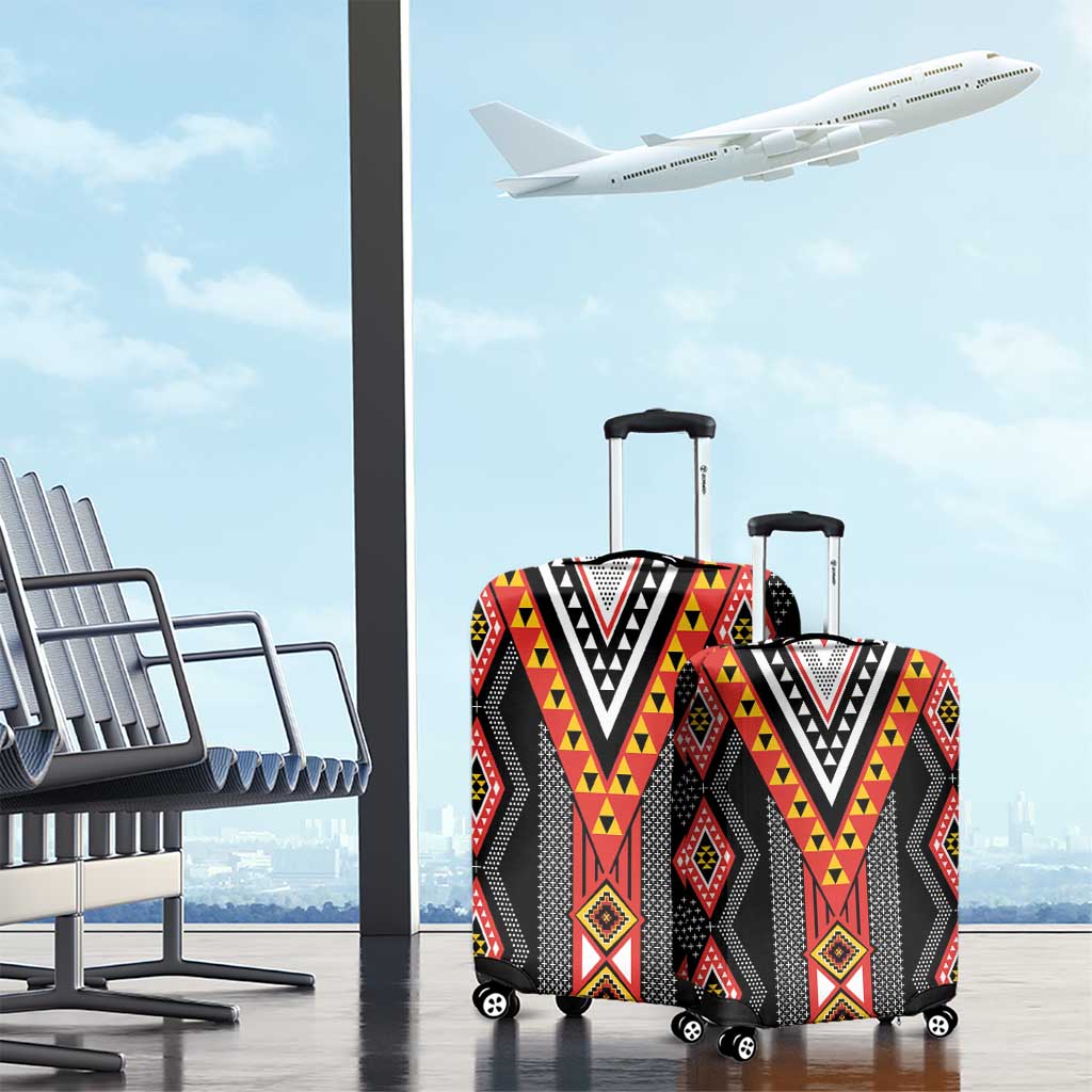 Niho Taniwha Taniko Motif Luggage Cover LT9 - Polynesian Pride