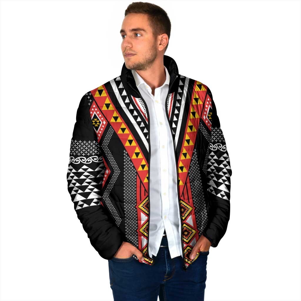 Niho Taniwha Taniko Motif Padded Jacket LT9 - Polynesian Pride