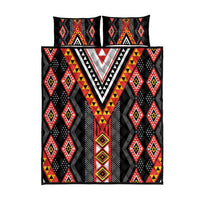 Niho Taniwha Taniko Motif Quilt Bed Set LT9 - Polynesian Pride