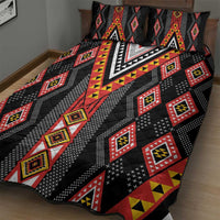 Niho Taniwha Taniko Motif Quilt Bed Set LT9 - Polynesian Pride