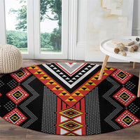 Niho Taniwha Taniko Motif Round Carpet LT9 - Polynesian Pride