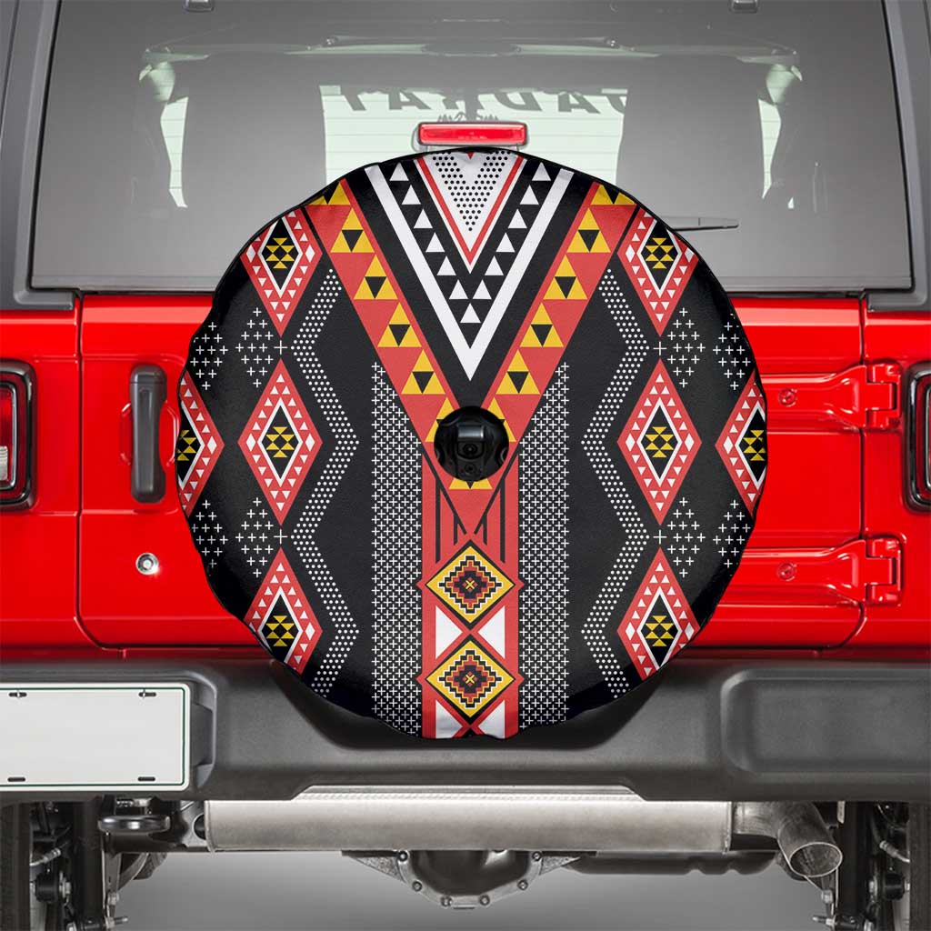 Niho Taniwha Taniko Motif Spare Tire Cover LT9 - Polynesian Pride