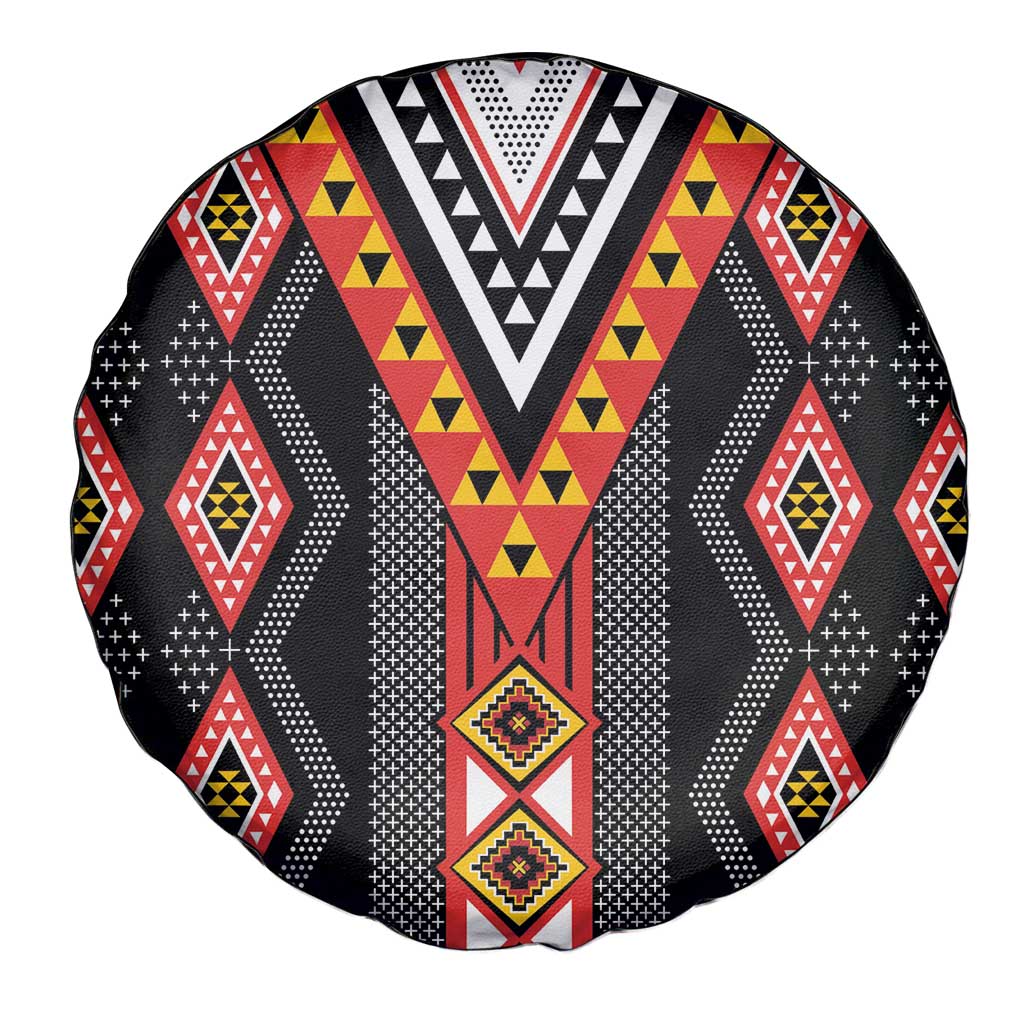 Niho Taniwha Taniko Motif Spare Tire Cover LT9 - Polynesian Pride