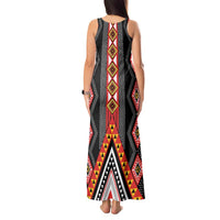 Niho Taniwha Taniko Motif Tank Maxi Dress LT9 - Polynesian Pride