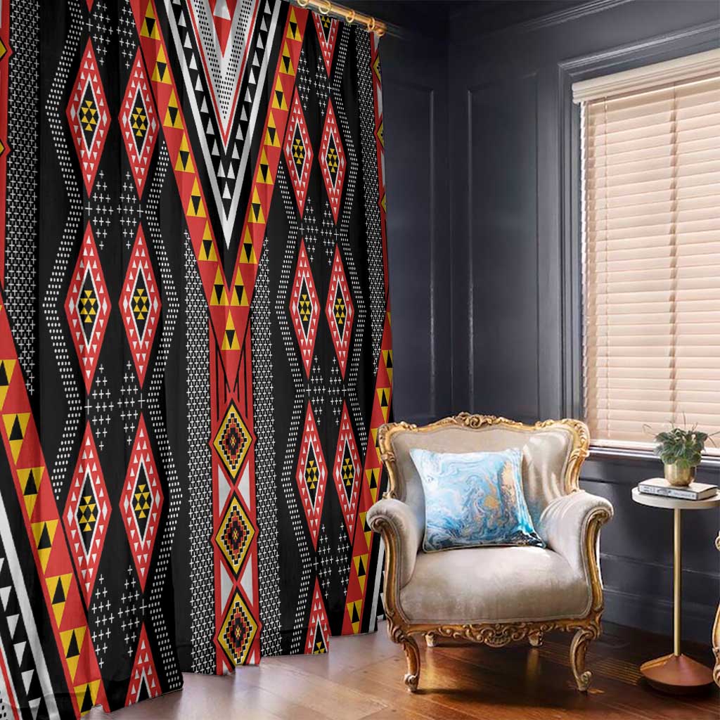 Niho Taniwha Taniko Motif Window Curtain LT9 - Polynesian Pride