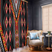 Niho Taniwha Taniko Motif Window Curtain LT9 - Polynesian Pride