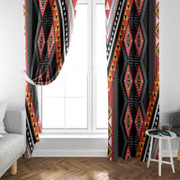 Niho Taniwha Taniko Motif Window Curtain LT9 - Polynesian Pride
