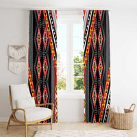 Niho Taniwha Taniko Motif Window Curtain LT9 - Polynesian Pride