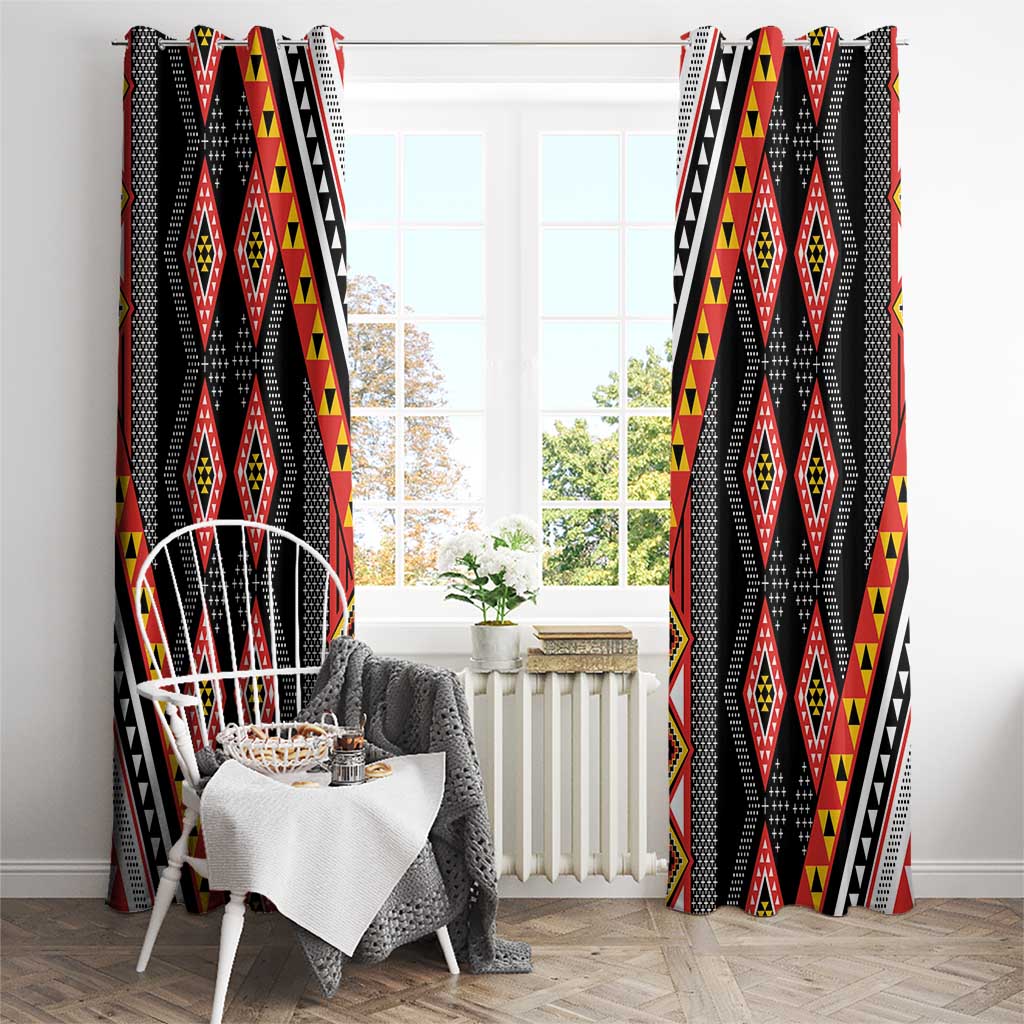 Niho Taniwha Taniko Motif Window Curtain LT9 - Polynesian Pride