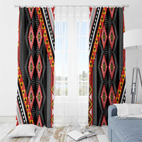 Niho Taniwha Taniko Motif Window Curtain LT9 - Polynesian Pride