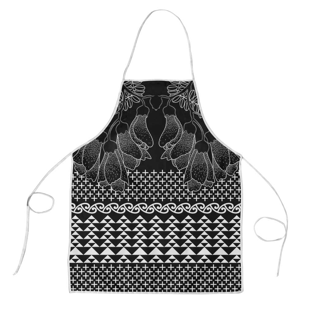 Black Taniko Kowhaiwhai Tukutuku Motif Apron LT9 Black - Polynesian Pride