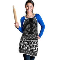 Black Taniko Kowhaiwhai Tukutuku Motif Apron LT9 - Polynesian Pride