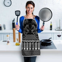 Black Taniko Kowhaiwhai Tukutuku Motif Apron LT9 - Polynesian Pride
