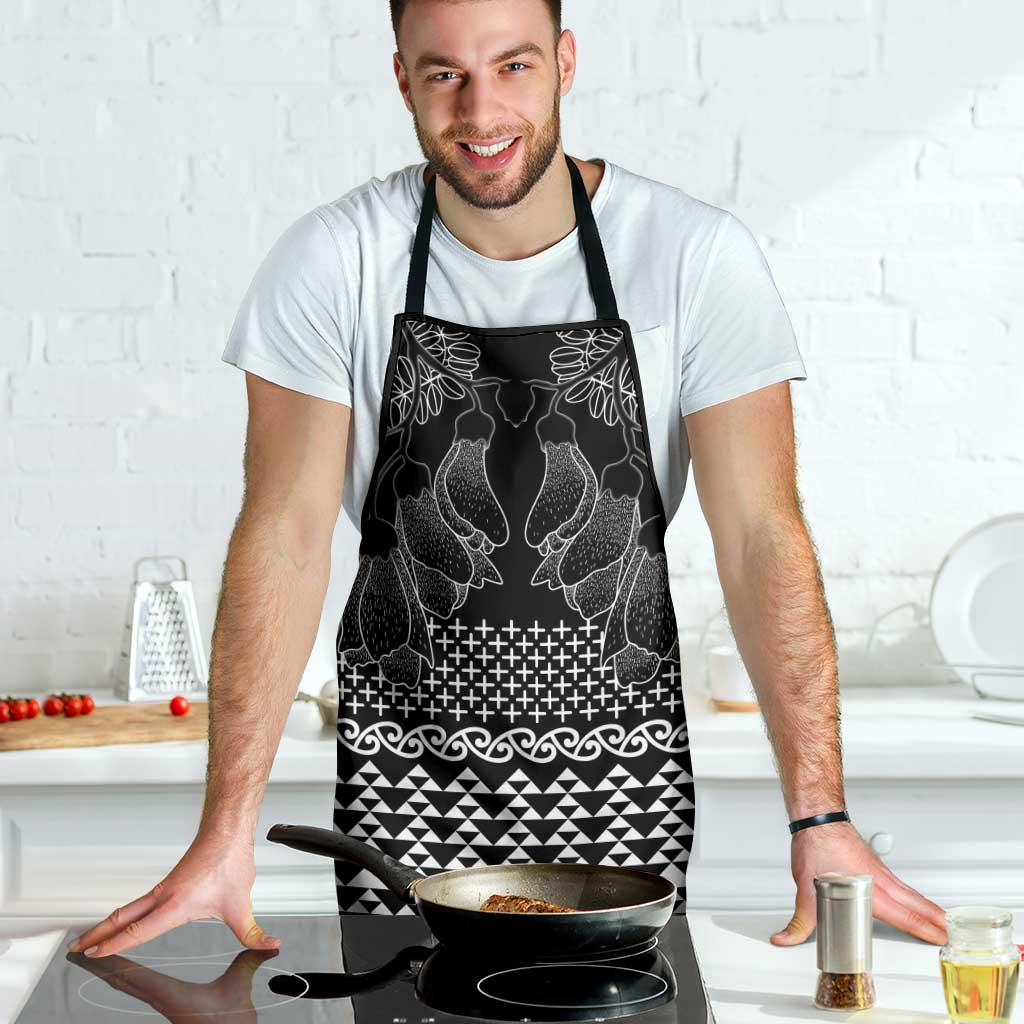 Black Taniko Kowhaiwhai Tukutuku Motif Apron LT9 - Polynesian Pride