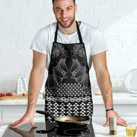 Black Taniko Kowhaiwhai Tukutuku Motif Apron LT9 - Polynesian Pride