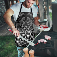 Black Taniko Kowhaiwhai Tukutuku Motif Apron LT9 - Polynesian Pride