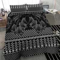 Black Taniko Kowhaiwhai Tukutuku Motif Bedding Set LT9 - Polynesian Pride