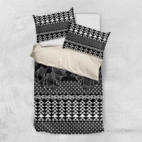 Black Taniko Kowhaiwhai Tukutuku Motif Bedding Set LT9 US Twin 172cm x 218cm Black - Polynesian Pride