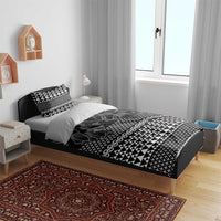 Black Taniko Kowhaiwhai Tukutuku Motif Bedding Set LT9 - Polynesian Pride