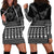 Black Taniko Kowhaiwhai Tukutuku Motif Hoodie Dress