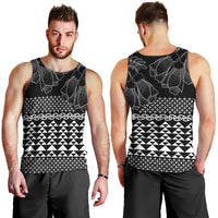 Black Taniko Kowhaiwhai Tukutuku Motif Men Tank Top LT9 - Polynesian Pride