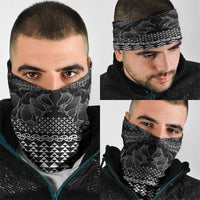 Black Taniko Kowhaiwhai Tukutuku Motif Neck Gaiter LT9 - Polynesian Pride