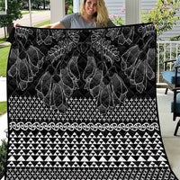 Black Taniko Kowhaiwhai Tukutuku Motif Quilt LT9 Black - Polynesian Pride
