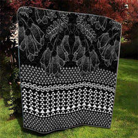 Black Taniko Kowhaiwhai Tukutuku Motif Quilt LT9 - Polynesian Pride