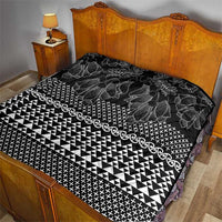 Black Taniko Kowhaiwhai Tukutuku Motif Quilt LT9 - Polynesian Pride