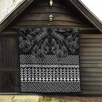 Black Taniko Kowhaiwhai Tukutuku Motif Quilt LT9 - Polynesian Pride