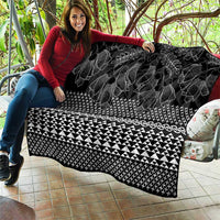Black Taniko Kowhaiwhai Tukutuku Motif Quilt LT9 - Polynesian Pride