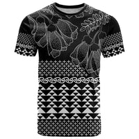 Black Taniko Kowhaiwhai Tukutuku Motif T Shirt LT9 Black - Polynesian Pride