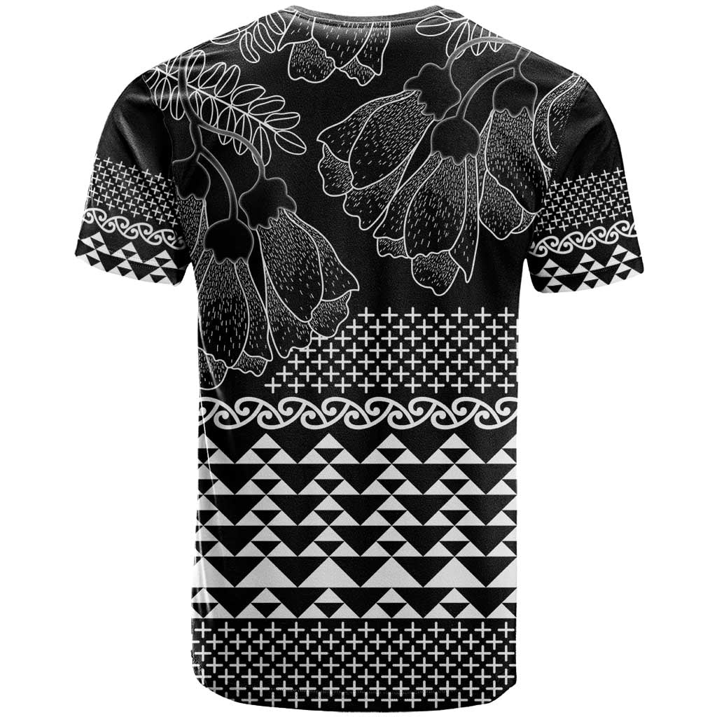 Black Taniko Kowhaiwhai Tukutuku Motif T Shirt LT9 - Polynesian Pride