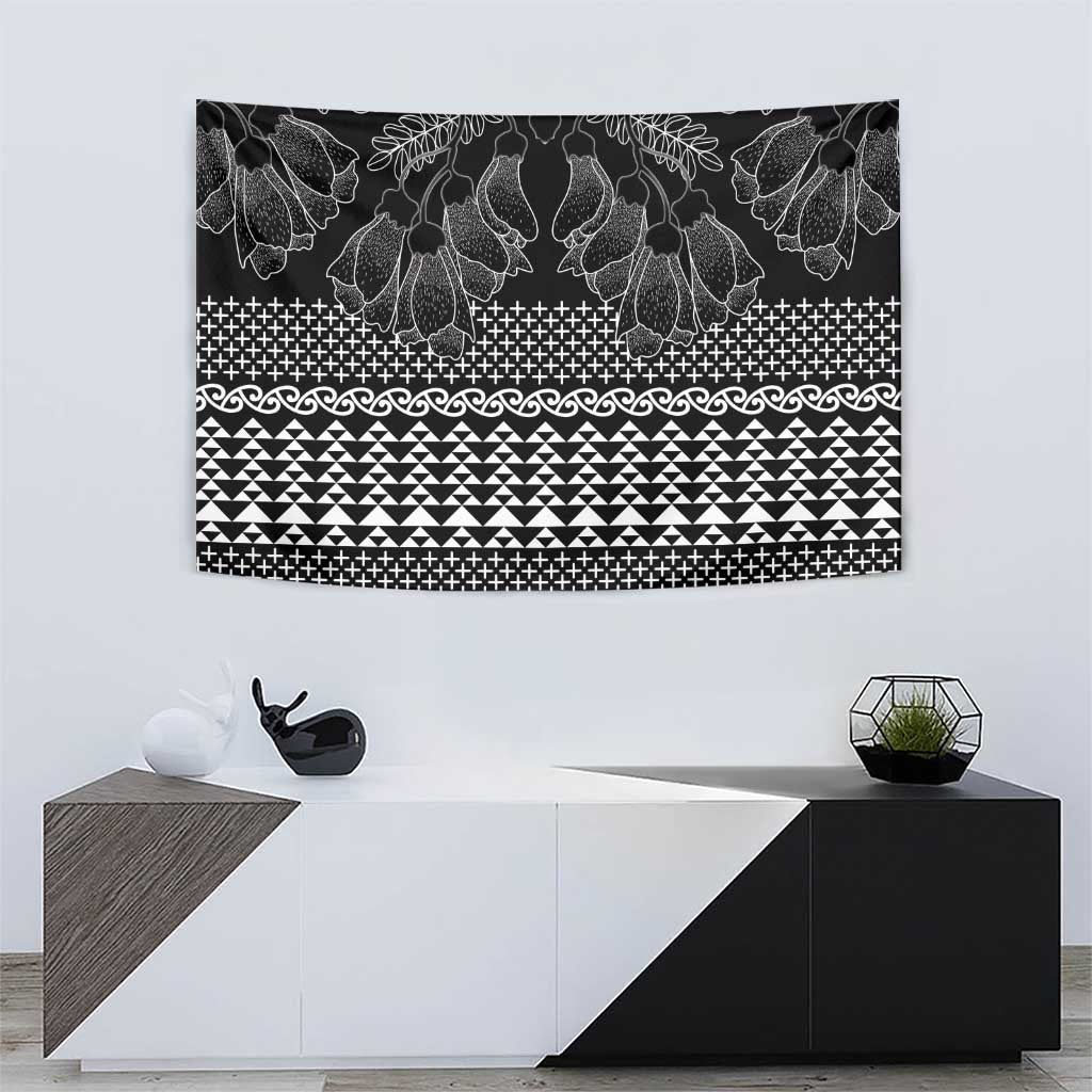 Black Taniko Kowhaiwhai Tukutuku Motif Tapestry LT9 - Polynesian Pride