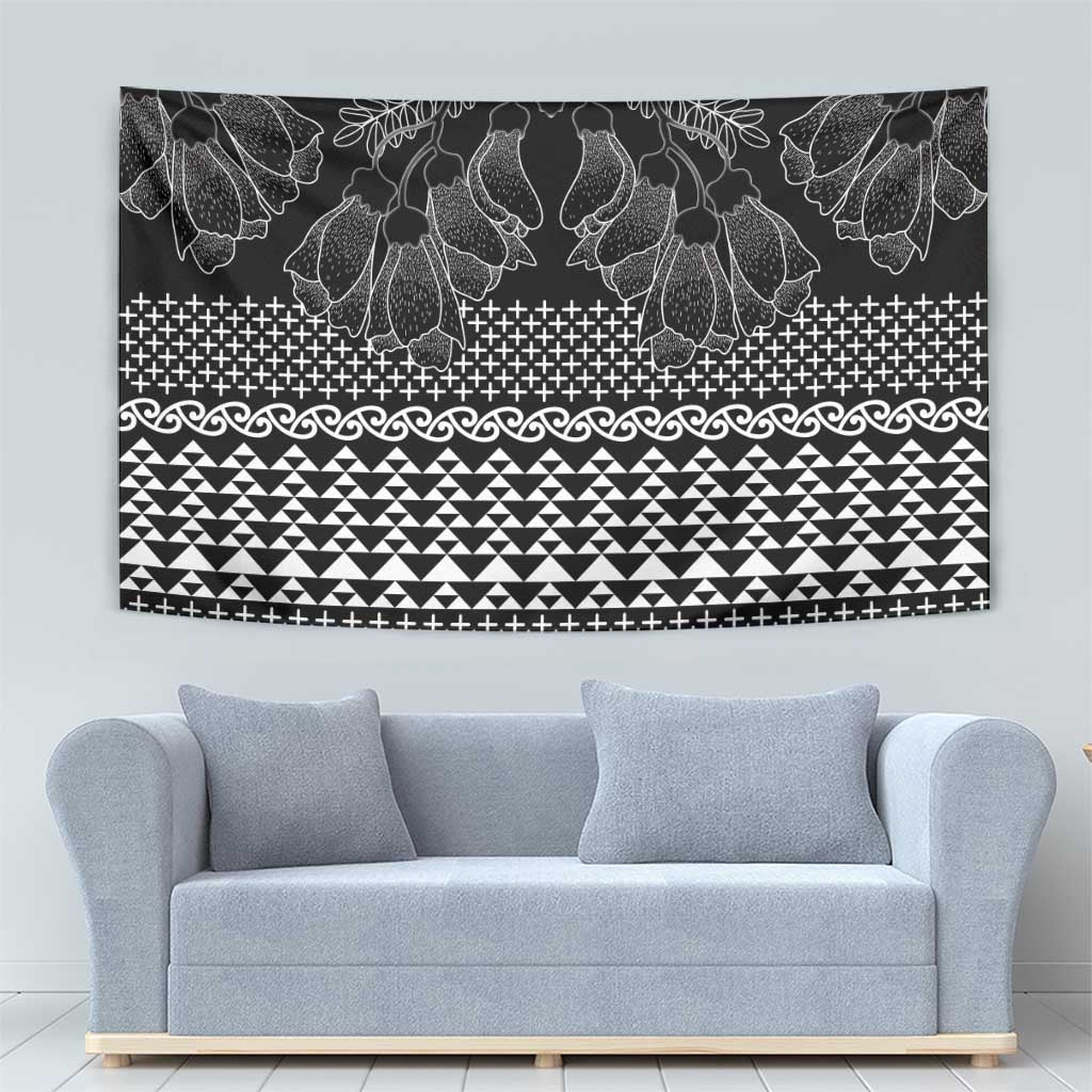 Black Taniko Kowhaiwhai Tukutuku Motif Tapestry LT9 - Polynesian Pride