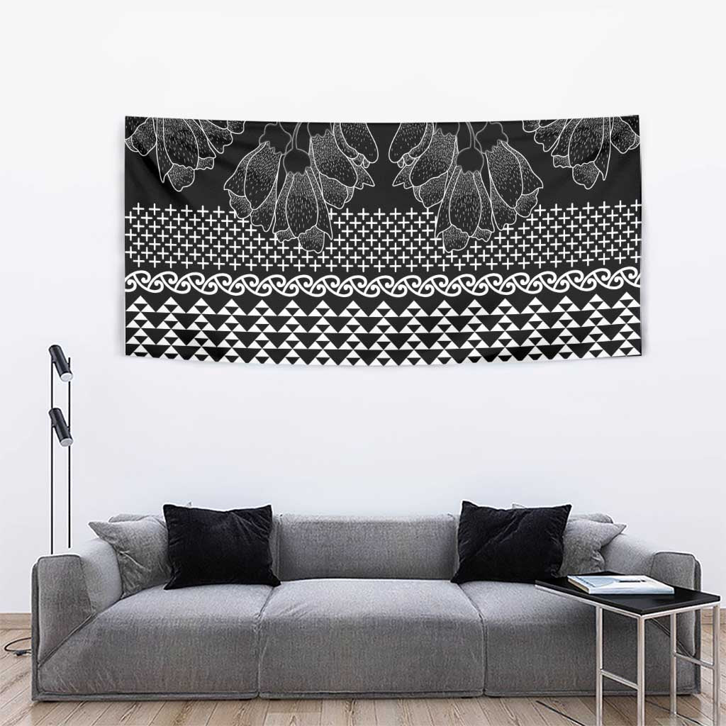 Black Taniko Kowhaiwhai Tukutuku Motif Tapestry LT9 - Polynesian Pride