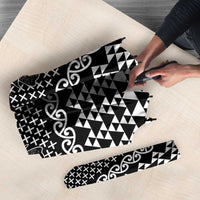 Black Taniko Kowhaiwhai Tukutuku Motif Umbrella LT9 - Polynesian Pride