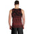 Red Taniko Kowhaiwhai Tukutuku Motif Men Tank Top