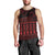 Red Taniko Kowhaiwhai Tukutuku Motif Men Tank Top