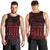 Red Taniko Kowhaiwhai Tukutuku Motif Men Tank Top