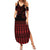 Red Taniko Kowhaiwhai Tukutuku Motif Summer Maxi Dress