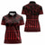 Red Taniko Kowhaiwhai Tukutuku Motif Women Polo Shirt