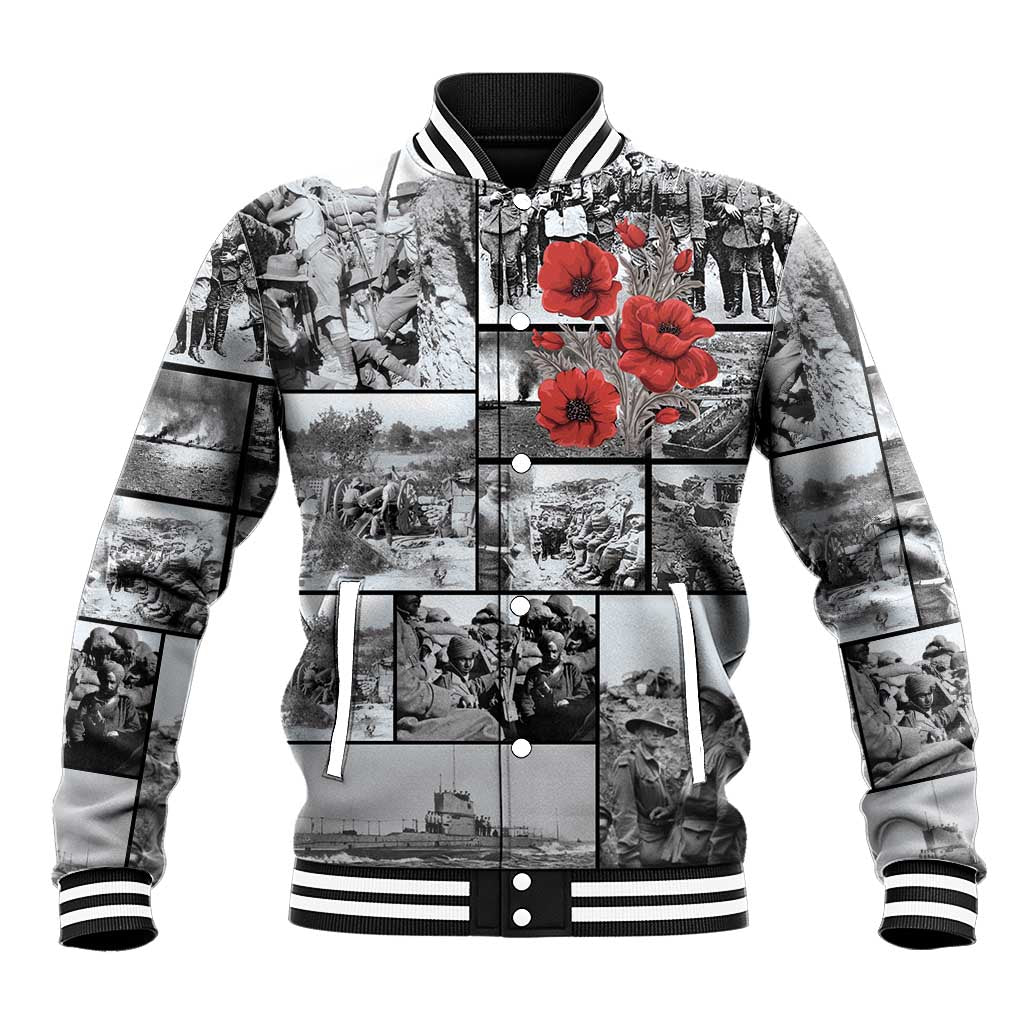 ANZAC Day Gallipoli Campaign Baseball Jacket To The End They Remain LT9 Unisex Black - Polynesian Pride
