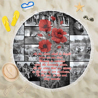 ANZAC Day Gallipoli Campaign Beach Blanket To The End They Remain LT9 One Size 150cm Black - Polynesian Pride