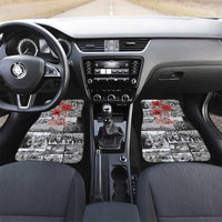 ANZAC Day Gallipoli Campaign Car Mats To The End They Remain LT9 Set 2pcs - Front Black - Polynesian Pride
